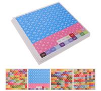 Lurrose 5 Sets Cross Stitch Number Stickers Labels for Crystal Art Kits, Assorted Colour Paper Stickers with Easy to Peel and Classification Features, Quadrate Shape for Craft Storage