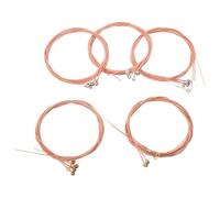 Lurrose 5 Sets Steel Acoustic Guitar Strings Replacement with Copper Wound for Enhanced Playability and Bright Sound Suitable for Daily Performance and Music Creation