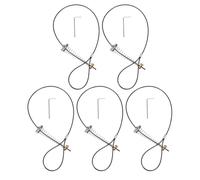 Lurrose 5 Sets Yard Gate Latch Cable Cable Pull with Spring-Loaded Mechanism Stainless Steel and PVC Material Self-Closing Performance for Chain Link Fence Gates