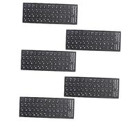 Lurrose 5 Sheets Foreign Language Keyboard Stickers Easy to Apply Letter Stickers for Laptop Computer Protects Keys From Scratches No Residue for Multilingual Typing
