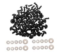 Lurrose 500pcs Safety Eyes with Washers for Handmade Plush and Crochet Animals Secure Attachment Plastic Eyes for DIY Dolls Bears Amigurumi Crafts Assorted