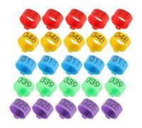 Lurrose 50pcs Assorted Colour Plastic Poultry Leg Rings for Chickens and Ducks Lightweight Reusable Marking Bands Suitable for Adult Poultry Breeds Random Color