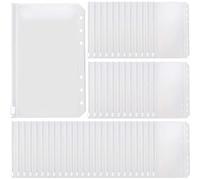 Lurrose 50pcs Extra Thick Zipper Pouches A6 PVC Waterproof Bags with Zipper Design for Organization at Home and Office Document Organizer for Travelers and Teachers