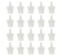 Lurrose 50pcs Eyelash Glue Bottle Caps with 10 Open Plug Stoppers Lash Extension Glue Replacement Nozzles Universal Lash Bottle Tips for Eyelash Grafting and Adhesive Seal