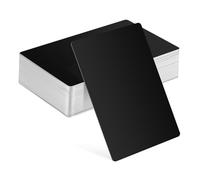 Lurrose 50pcs Metal Business Card Blanks Aluminum DIY Engraving Nameplates for Professionals Entrepreneurs Multipurpose Cards