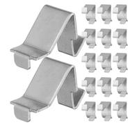 Lurrose 50pcs Metal Shelf Clips Bookshelf Support Clips 8mm Iron Mini Cabinet Shelving Clamps Detachable Partition Buckle Pilaster Clamps for Home Office