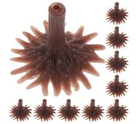 Lurrose 50pcs Model Tree Stands Plastic Miniature Bases for Model Railroad Trees Craft Scenery Accessories Brown DIY Landscape