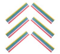 Lurrose 50pcs Multi-Color Slide Binder Bars Plastic Pull Rod Clips for A4 File Folders Office Paper Binding Accessories 0.9cm Solid Rods for School and Work