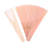 Lurrose 50pcs Pink Single Rose Wrap Sleeves with Matte Gold Trim, Floral Wrapping Cellophane for Valentine’s Day Bouquet, Small Triangle Flower Packaging Bags for Single Stem Roses