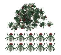 Lurrose 50pcs Plastic Fake Flies Miniature Simulation Model for Pranks and Party Fun, Realistic Blowfly Bringing Laughter and Fun in Practical Joke Scenarios