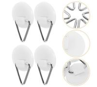 Lurrose 50pcs Self-Adhesive Wall Hangers for Picture Frames and Decorative Plates, Traceless Round Hooks with Strong Adhesive, Suitable for Concrete and Painted Walls in Home Display