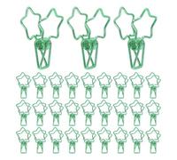 Lurrose 50pcs Star Paper Clips - 1.38 inch Funny Shaped Metal Paperclips for Office and School - Mini Bookmark Clips for Documents and Planner Decoration