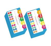 Lurrose 50pcs Teacher Stamps for Marking Student Punch Cards Reward Punch Cards for Classroom Incentives Made of Sturdy Paper, Easy to Use, for Motivating Students and Decorating