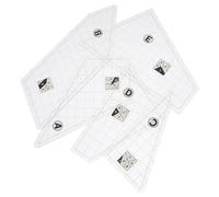 Lurrose 5pcs Acrylic Quilting Template Set for Patchwork and Sewing, Plastic Quilting Rulers Patterns for DIY Quilt Making and Craft Projects