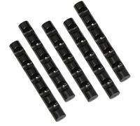 Lurrose 5pcs Black Nail Art Pen Rack Plastic Nail Brush Holder 5-grid Pen Rest Stand for Salon Tools and Art Storage