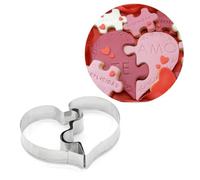 Lurrose 5pcs Cookie Cutter Molds Baking Molds Stainless Steel Heart Shape Non-Stick Safe Unique Creative Design for Home Bakery