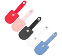 Lurrose 5pcs Cuticle Nipper Protective Pu Nail Clippers Covers with Fine Workmanship and Stylish Design for Manicure and Pedicure Salon Use Random Color