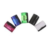 Lurrose 5pcs Finger Sand Shakers for Guitar and Mandolin Rhythm Training, Plastic Hand Percussion Instruments for and Recording, Universal Style for Adult Musicians