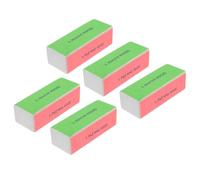 Lurrose 5pcs Four Sided Sponge Nail Files for Manicure Buffing Shaping Tool for Home Salon Use Easy Handling Non-damaging Design