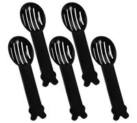 Lurrose 5pcs Hamster Sand Spoon Small Pet Bath Colander Spoon Plastic Feeding Tool for Hamster Bath Small Pets Random Color