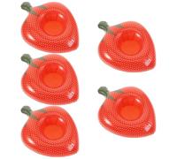 Lurrose 5pcs Inflatable Water Beer Holders Strawberry Shape Cup Float Mats Made of Pvc for Pool and Beach, Lightweight with Stability of Drinks, for Beer Festival Celebration