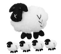 Lurrose 5pcs Mini Wool Felt Lamb Charms for DIY Keychain Pendants Small Compact Sheep Wool Felt Crafts Multipurpose Hanging Ornaments for Bag Decoration and Handmade Accessories