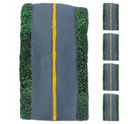 Lurrose 5pcs Miniature Highway Resin Road Model For Train Landscape Railroad Scenery Sand Table Layout Model Miniature Bases And Dioramas Accessories