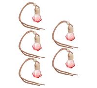 Lurrose 5pcs Ml Glass Car Essential Oil Diffuser Hanging Perfume Bottle with Rope and Cork, Aromatherapy Air Freshener to Stress and Fatigue, for Car Interior Decoration Random Color