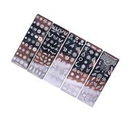 Lurrose 5pcs Nail Stamping Plates Kit Stainless Steel Floral Templates for DIY Nail Art Decoration and Manicure Shops