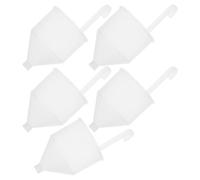 Lurrose 5pcs Paint Viscosity Measuring Cups White Plastic Funnel Set for Accurate Ink and Paint Consistency Measurement, Portable Design Enhances Productivity in Industrial and Scientific