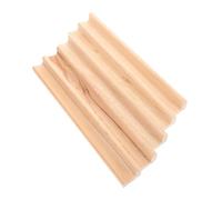 Lurrose 5pcs Pine Wood Letter Tile Holders Stable Base Mahjong Domino Racks for Word Games DIY Crafts Wood Tray Stand