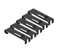 Lurrose 5pcs Practical Metal Mesh Wall Hook for Hanging Pictures and Items, Strong Black Metal Grid Panel Hook with Contemporary Design, for Garage and Home Improvement Stores