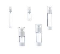 Lurrose 5pcs Refillable Plastic Lotion Bottles with Screw Pump Design for Moisturizing Lotion and Liquid Soaps, Portable Cosmetic Containers in 15ml, 30ml, 50ml, and 5ml Random Style