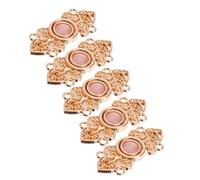 Lurrose 5pcs Retro Zinc Alloy Cardigan Clip Clasp with Smooth Surface for Collars and Scarves, Vintage Golden Decorative Brooches for Cosplay and Dating Accessories