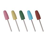 Lurrose 5pcs Rubber Manicure Sanding Heads Nail Drill Bits Set Multi-functional Silicone Grinding Bits for Electric Nail Drill for Salon and Home Use