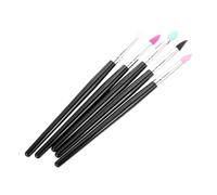 Lurrose 5pcs Silicone Eyeshadow Brush Set with Lipstick Applicator, Non-stick Makeup Lip Balm Brush for Women, Semi- Heads, Cosmetic Tool for Precise Eye Makeup Application