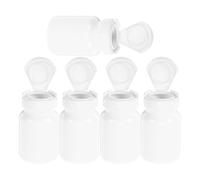 Lurrose 5pcs Small Pill Bottles 80cc with Secure Seal White Pet Cylindrical Medicine Containers for Capsules Powder Pills Large Capacity with Sl nd Simple Design
