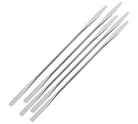Lurrose 5pcs Stainless Steel Makeup Mixing Spatulas with Long Handle for Foundation and Nail Polish, Smooth Surface Cosmetic Stirring Sticks for Nail Art and Painting