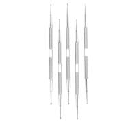 Lurrose 5pcs Stainless Steel Nail Art Pens Dual-ended Manicure Diamond Dotting Tools for Nail DIY and Salon Use Simple for Precise and Rhinestone Application