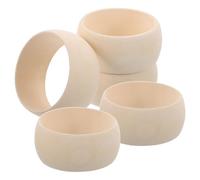 Lurrose 5pcs Wooden Bangles for Women Versatile Design, Beige Round Wooden Bangle Blank Set for Crafting and Painting, Elegant Natural Wood Bracelets for Creative DIY Projects