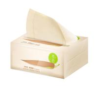 Lurrose 6 Packs Natural Bamboo Pulp Paper Towels Unbleached Extraction Tissue Paper Soft and Absorbent for Public and Bar Use Eco-Friendly and Durable Kitchen Napkins