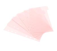 Lurrose 6 Purple A6 Pp Binder Dividers with Tabs, 6-Hole Loose Leaf Index Page Inserts for Notebook Organizers, Decorative Subject Separators for Office and School Supplies