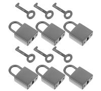 Lurrose 6 Sets Mini Alloy Keyed Padlocks for Travel Luggage Backpack Suitcase Gym Locker Compact Travel Locks for Diary Boxes Laptop Bags