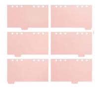 Lurrose 6 Sheets of Pink Pp Tab Dividers for 6 Ring Binder Organizer with Classification and Sorting Experience, Page Dividers and Binder Separators for Students and Office Workers