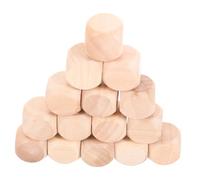 Lurrose 60pcs Blank Wooden Dice Cubes Smooth Round Corner Wood Craft Supplies Small Square Blocks for DIY Projects Board Games Party Activities