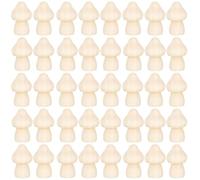 Lurrose 60pcs DIY Wooden Mushroom Models Set, Hand-Painted Mushroom Peg Dolls, Natural Woodcrafts for ’s Graffiti and Crafting Decorations