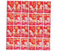 Lurrose 60pcs Lunar Year Red Envelopes Traditional Spring Festival Hong Bao Money Packets Generous Capacity Vibrant Colors for Weddings Celebrations