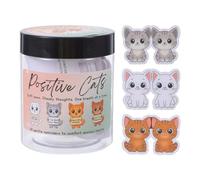 Lurrose 60pcs Motivational Affirmation Cards for Women with Positive Thinking Cat Jar - Daily Encouragement and Uplifting Cards for Coworkers, Sisters, Moms, Teachers, Birthdays, New Year