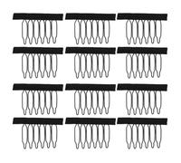 Lurrose 60pcs Steel Teeth Wig Clips Combs for DIY Wig Cap Making Design for Secure Hold Easy to Sew Professional and Personal Use