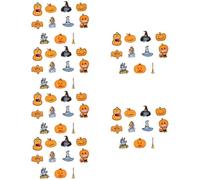 Lurrose 66pcs Halloween Embroidered Patches with Pumpkin and Skull Designs Computer Embroidery Cloth Sewing Patch for Clothing Hats and Costume Accessories Styles Per Group
